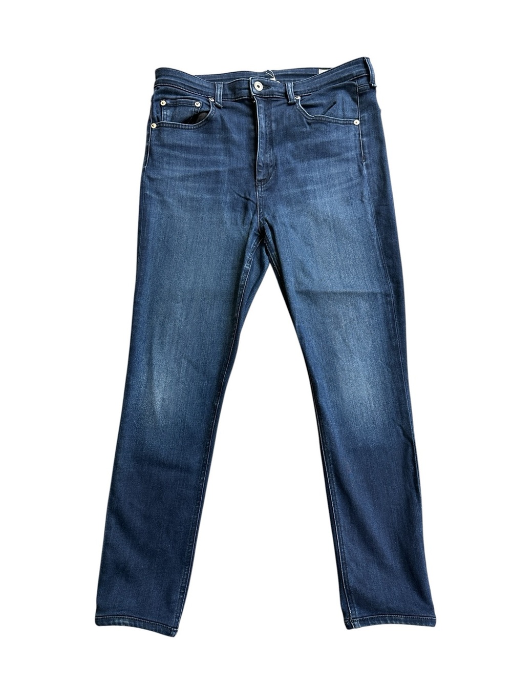 Rag & Bone Nina High Rise Cigarette Skinny Jeans Blue Stretch Denim Size 31 USA